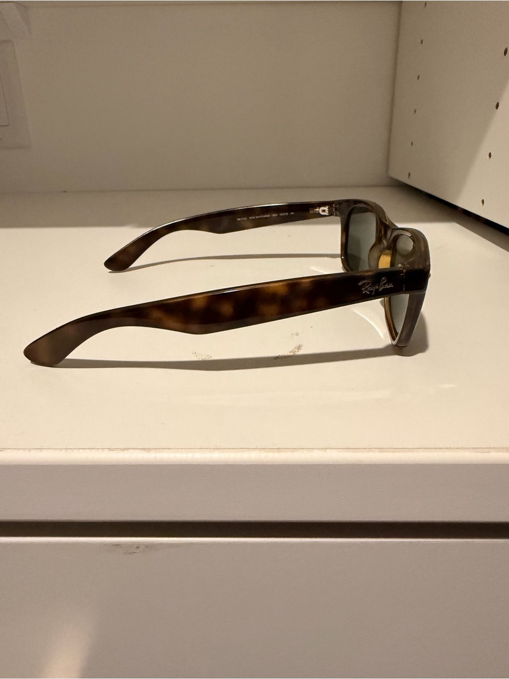 Ray-Ban RB2132 New Wayfarer Sunglasses Tortoise Brown Black - Picture 3 of 6